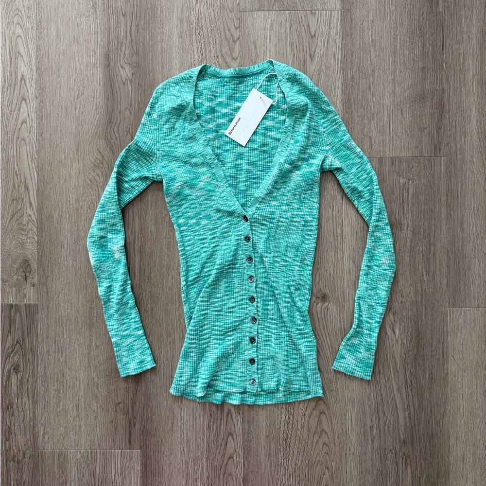 Reformation Vintage light blue cardigan top XS